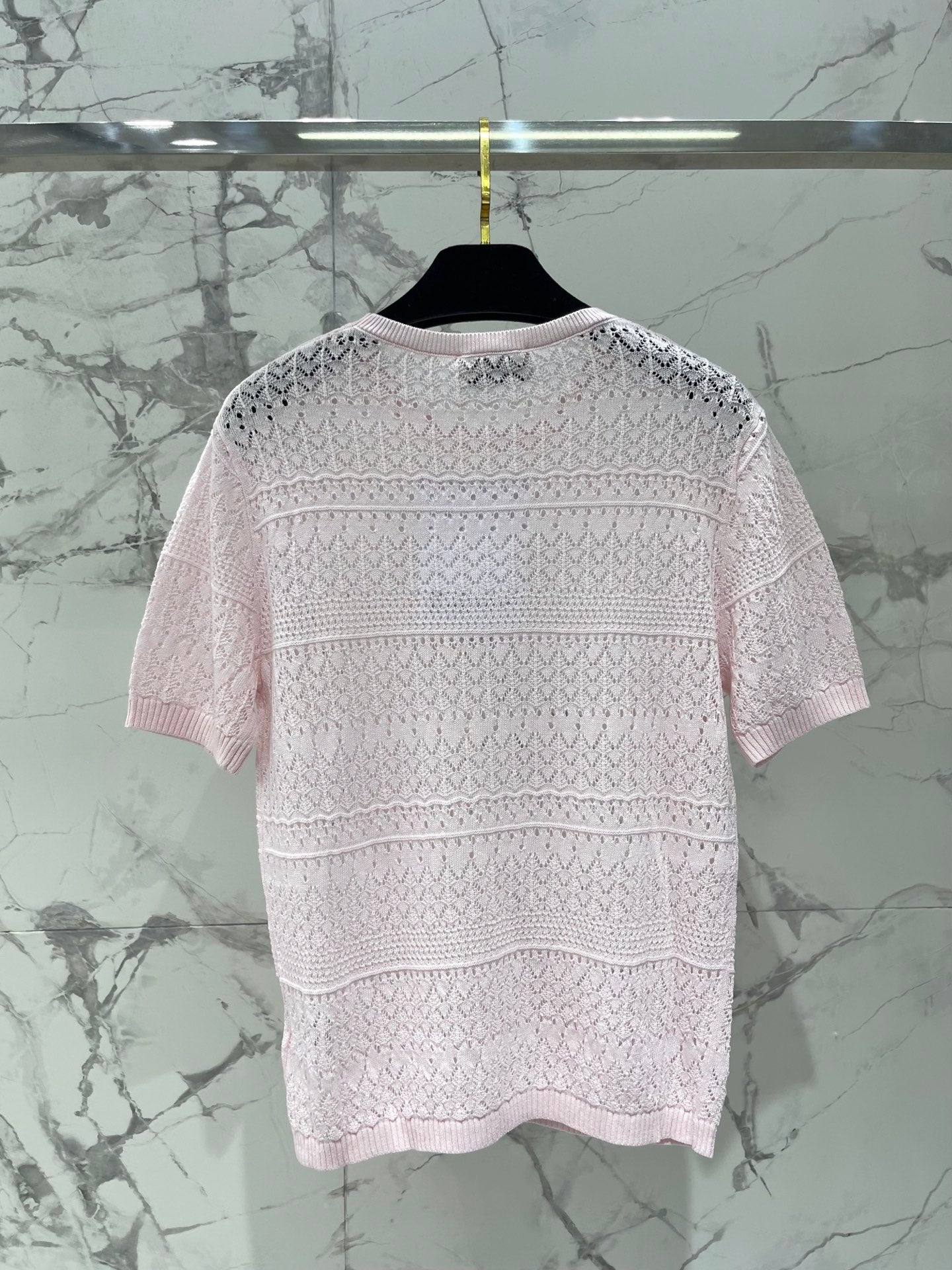 26. New Style Open-Knit Short-Sleeve Top