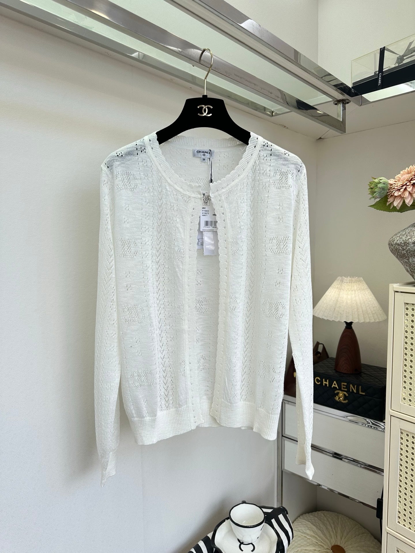 26SS Ultra-thin Hollow-out Knit Cardigan