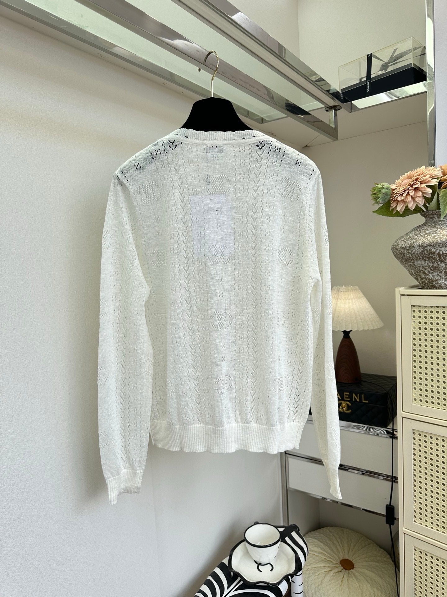26SS Ultra-thin Hollow-out Knit Cardigan