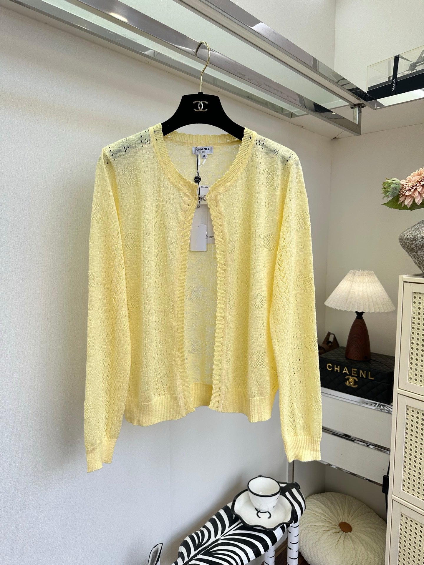 26SS Ultra-thin Hollow-out Knit Cardigan