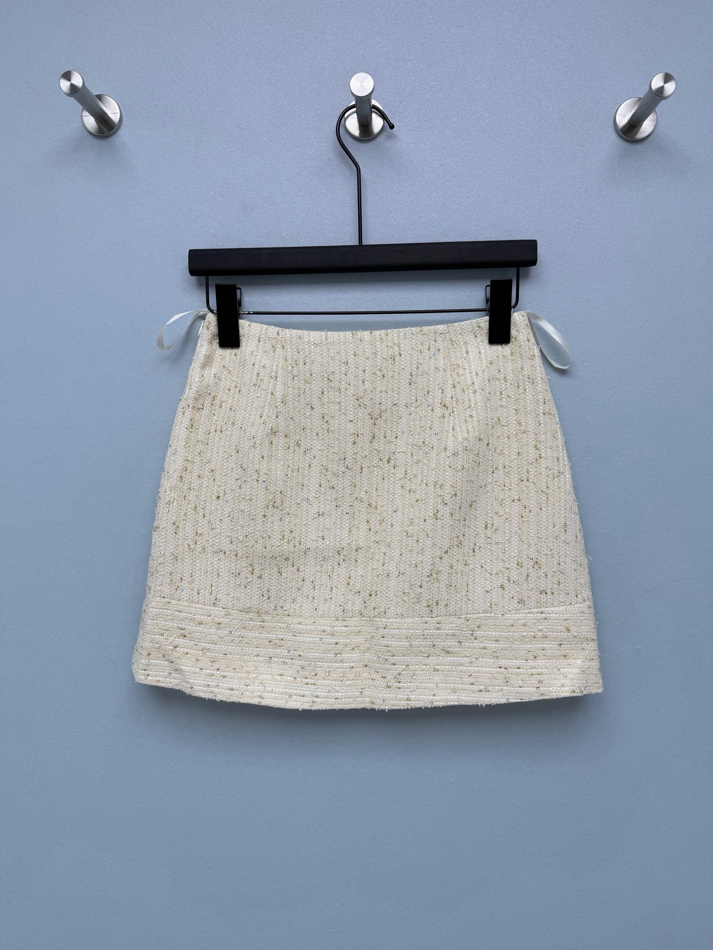 26SS New Tweed A-Line Mini Skirt